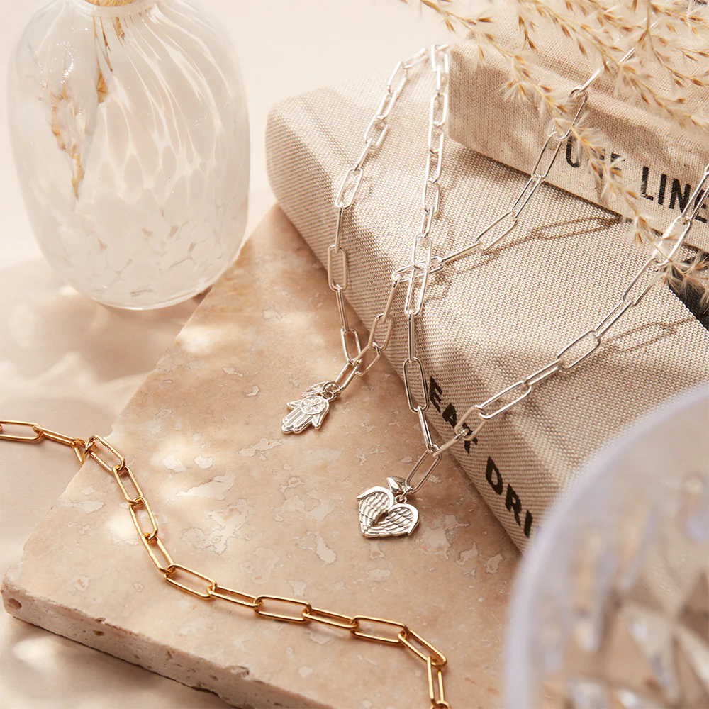 Link Chain Faith & Love Necklace - Image 8