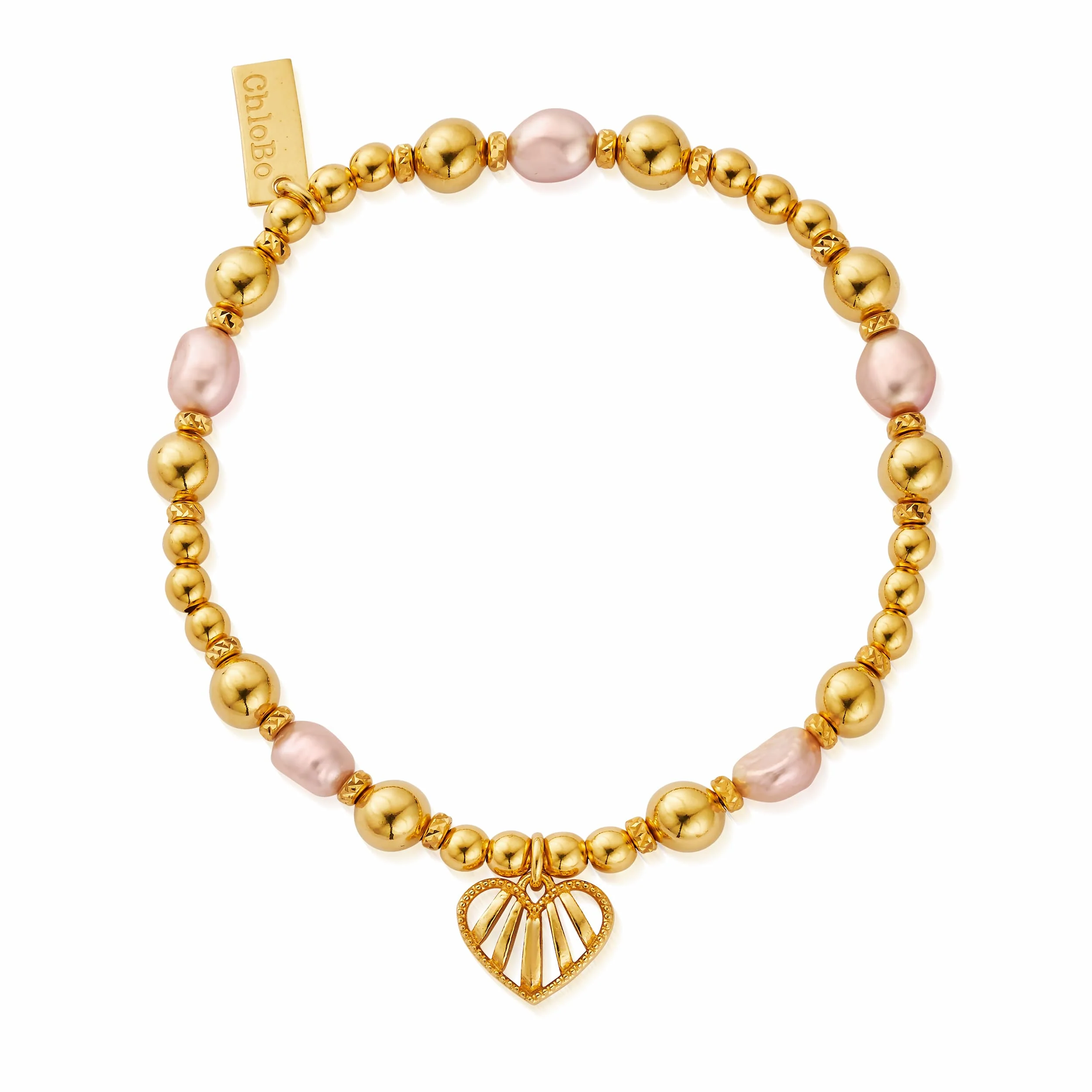 Loving Heart Pink Pearl Bracelet - Image 3
