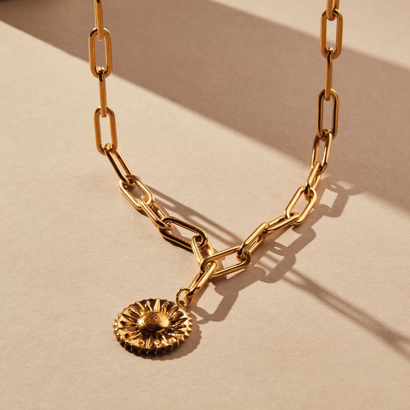 Medium Link Sun Necklace - Image 2