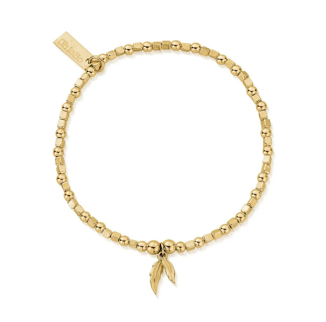 Mini Cube Double Feather Bracelet - Image 4