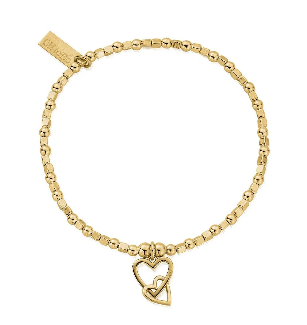 Mini Cube Interlocking Love Heart Bracelet - Image 10