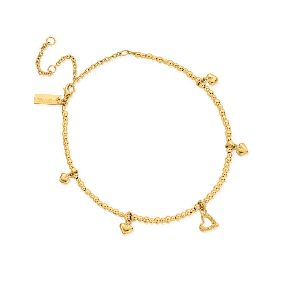 Mini Cute Multi Heart Anklet - Image 5