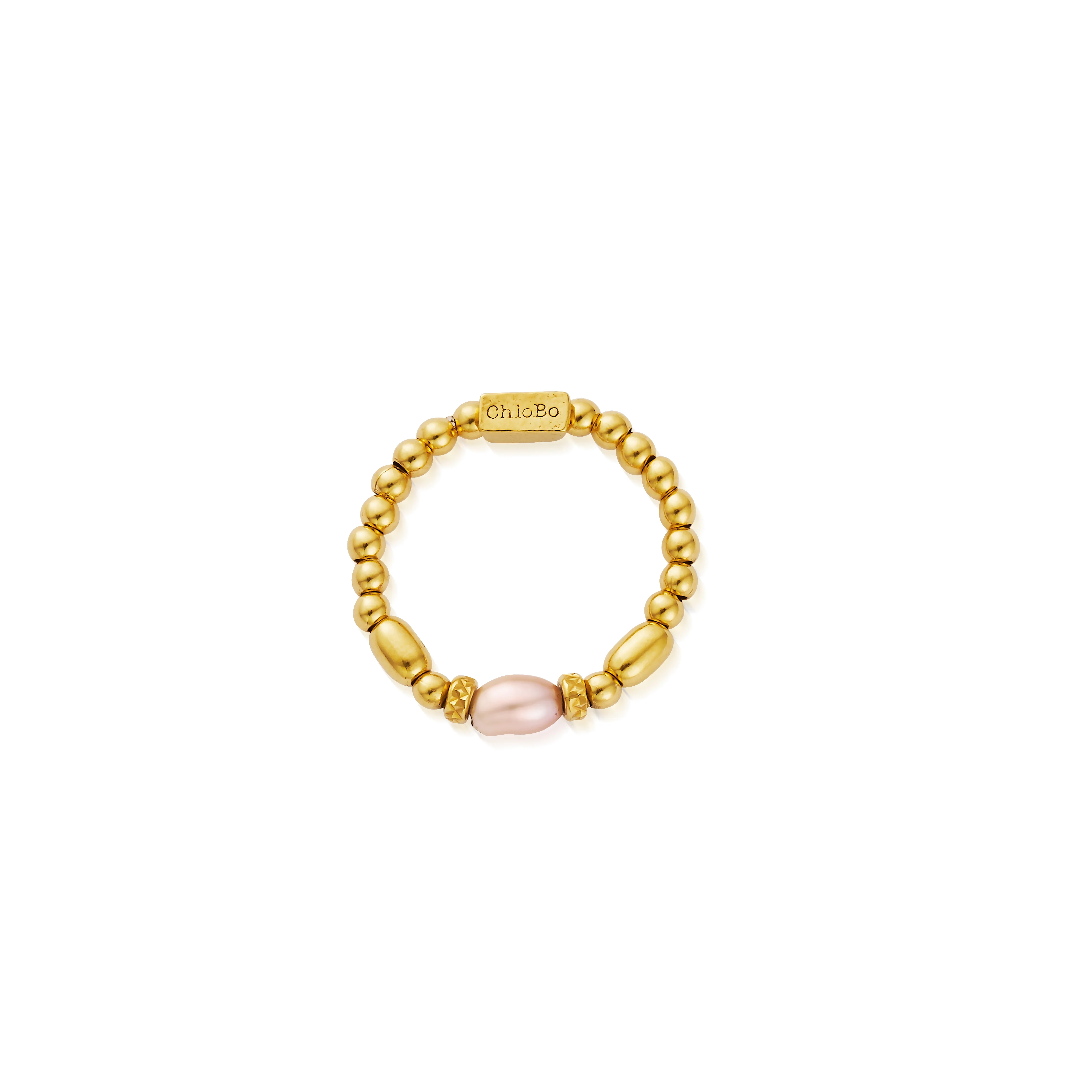 Mini Sparkle Pink Pearl Ring - Image 3