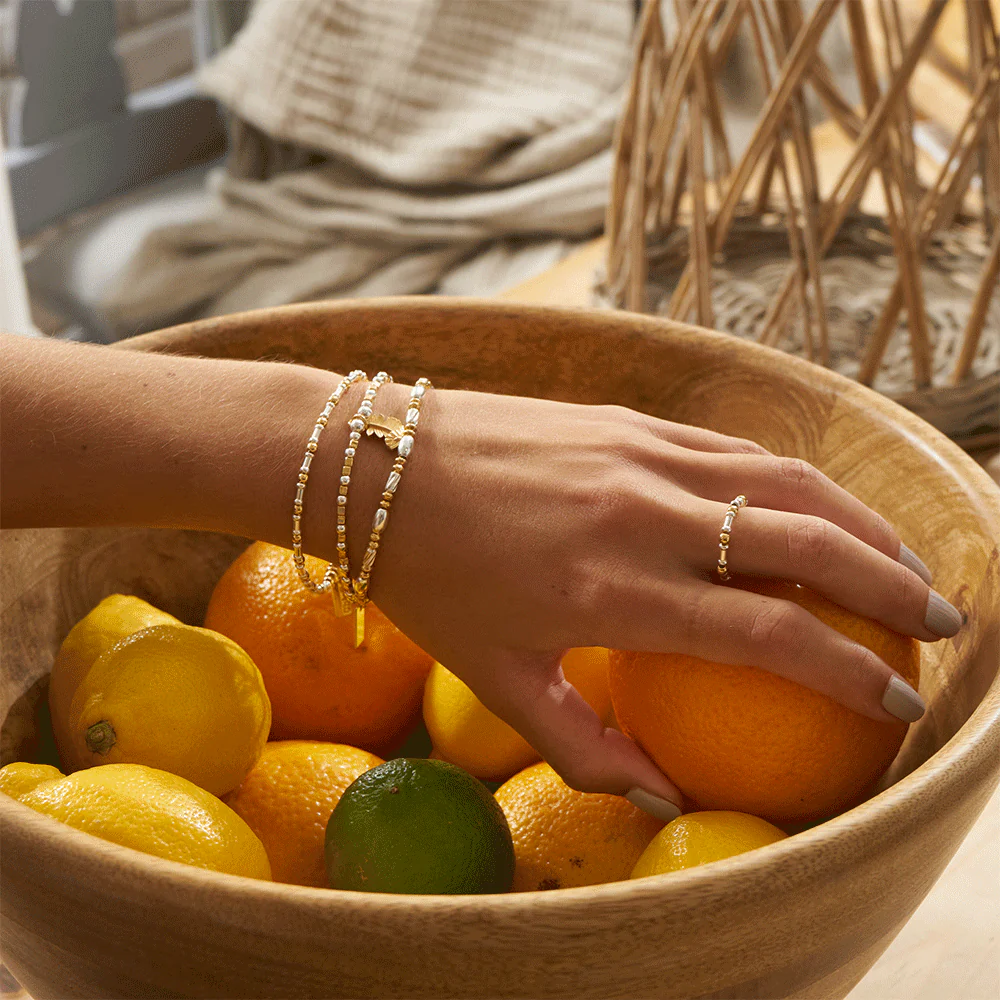 Mixed Metal Twisted Oval Bracelet - Image 2
