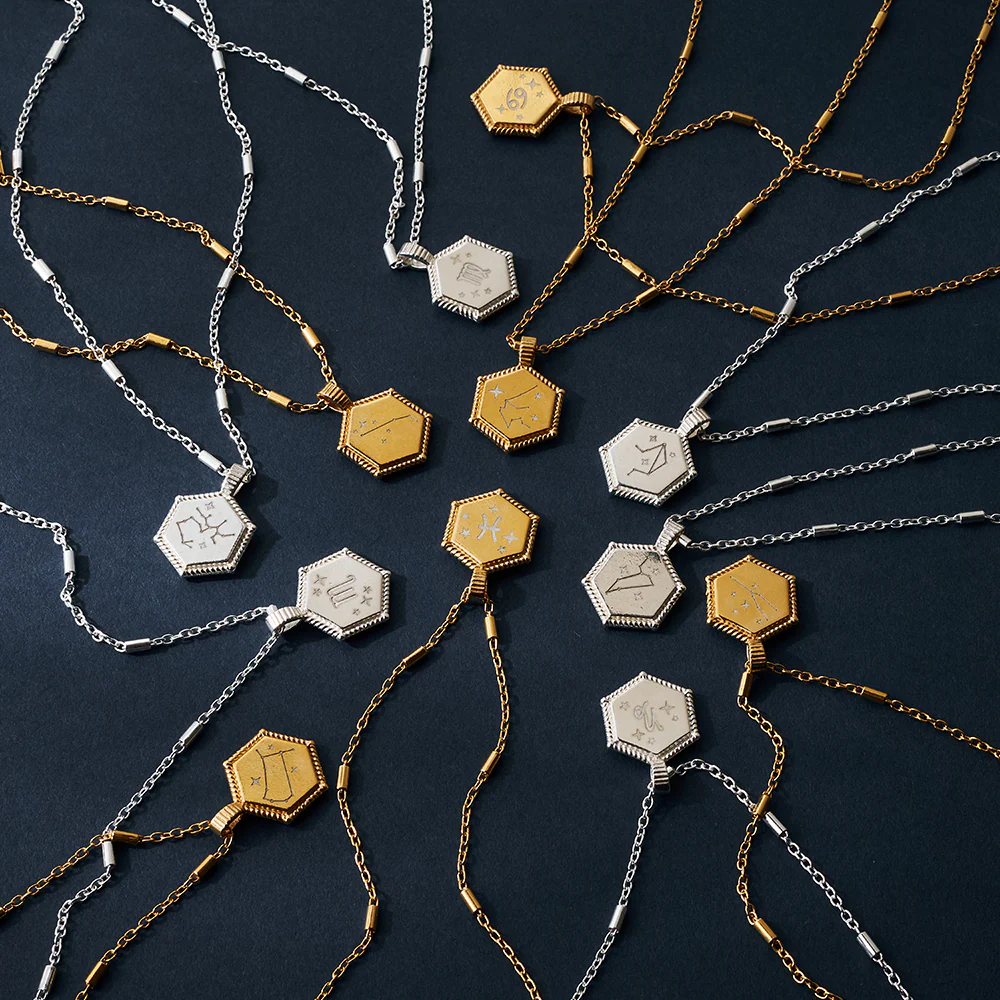 Personalised Hexagon Coin Necklace - Image 6