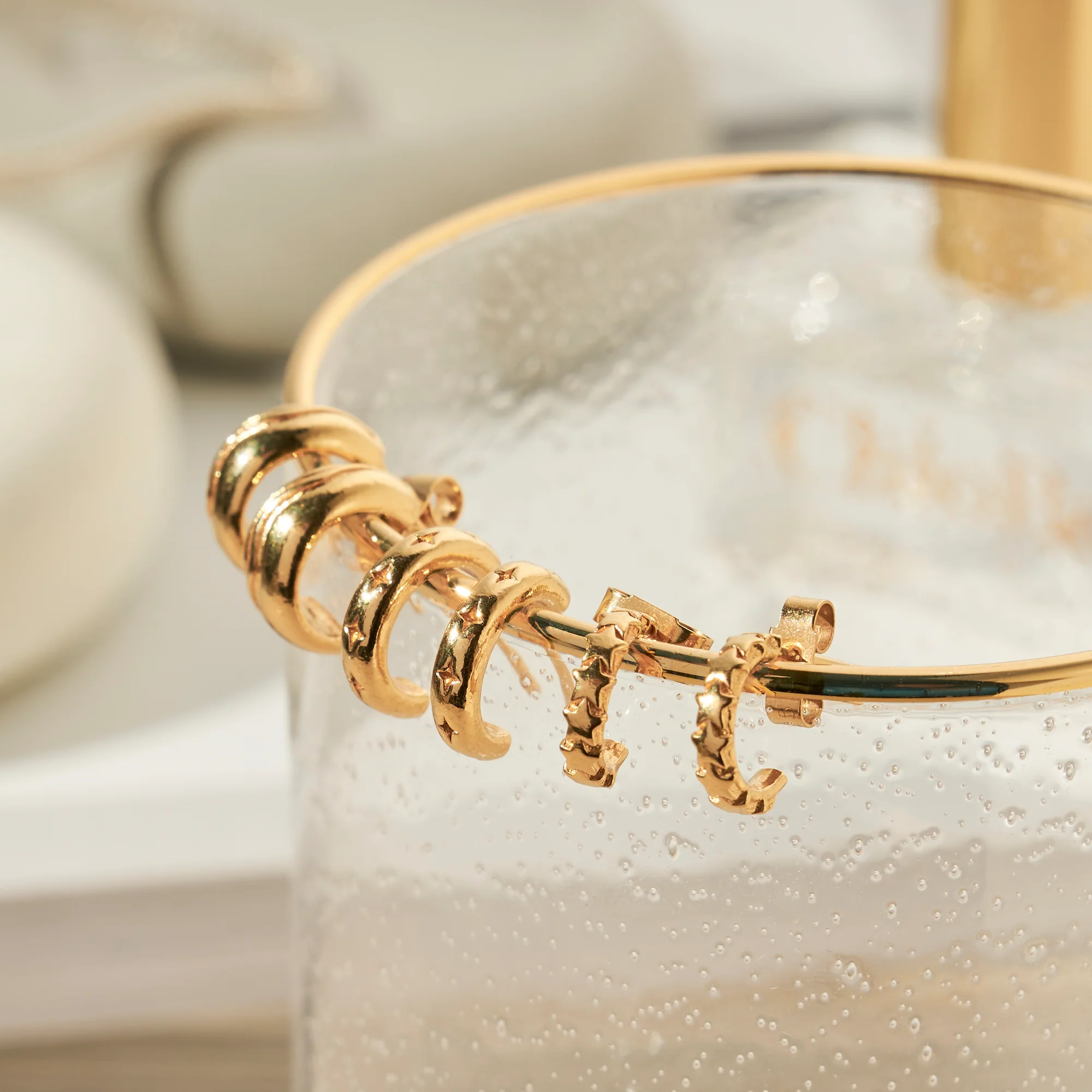 Tiny Multi Star Huggie Hoops - Image 6