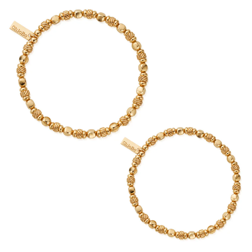 Twisted Cube Bracelet Gift Set - His & Hers Matching Set - Image 2